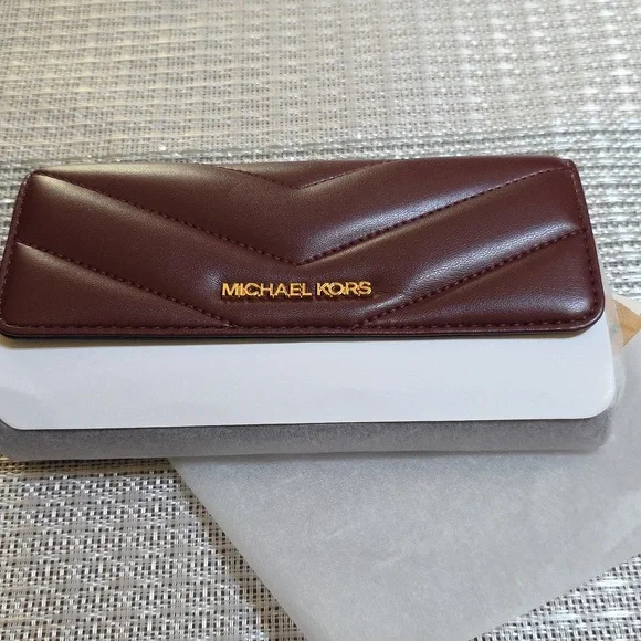 Michael Kors Burgundy Quilted Wallet - Picture 2 of 2